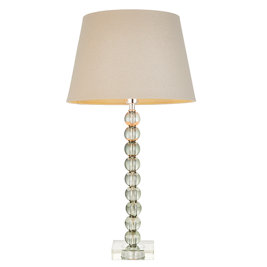 Alcoy Grey Shade Table Lamp With Grey Green Crystal Base_6