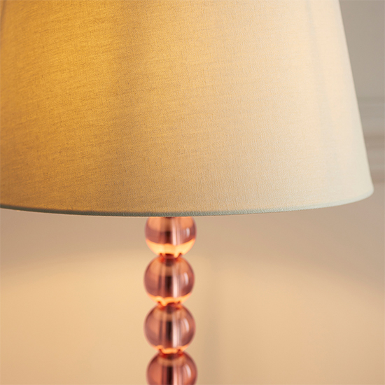 Alcoy Ivory Shade Table Lamp With Blush Tinted Crystal Base_2