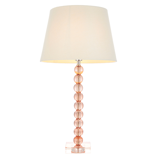 Alcoy Ivory Shade Table Lamp With Blush Tinted Crystal Base_5