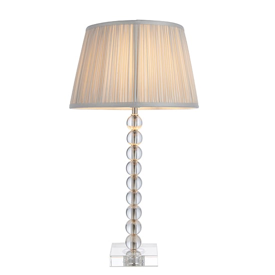 Alcoy Silver Shade Table Lamp With Clear Crystal Glass Base_4