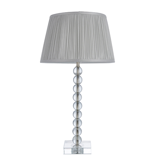 Alcoy Silver Shade Table Lamp With Clear Crystal Glass Base_5