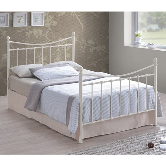 Photo of Alderley metal double bed in ivory