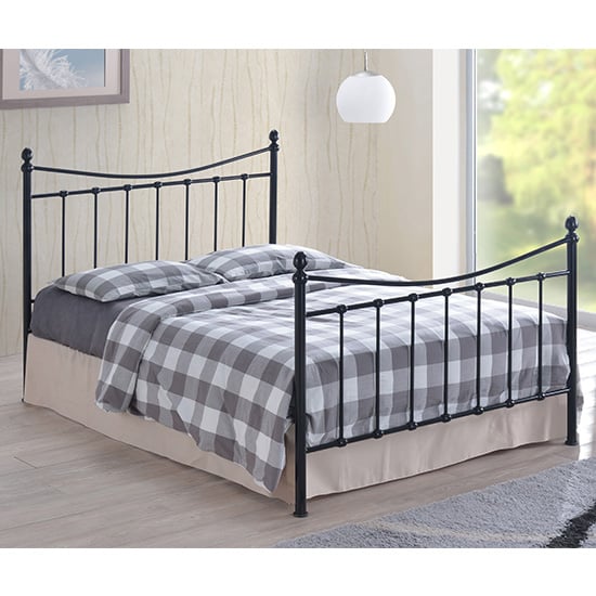 Read more about Alderley metal king size bed in black