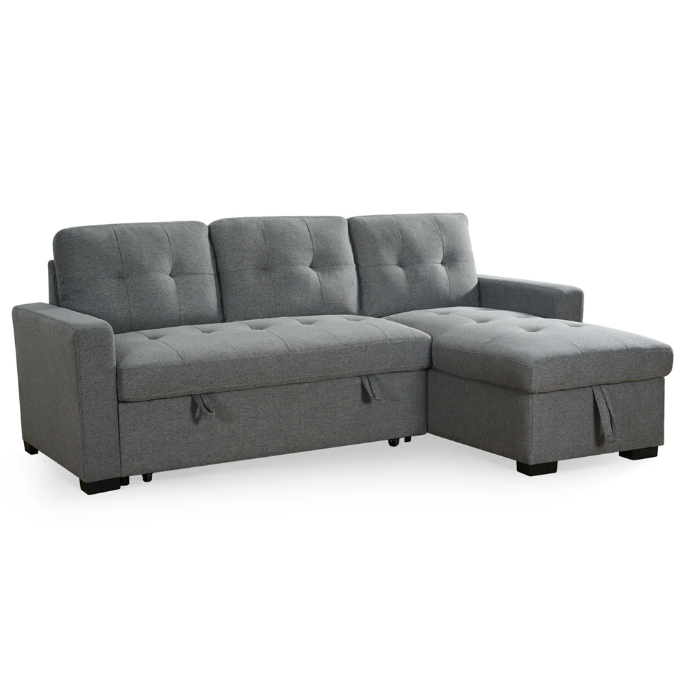 Aldersyde Fabric Corner Sofa Bed In Grey