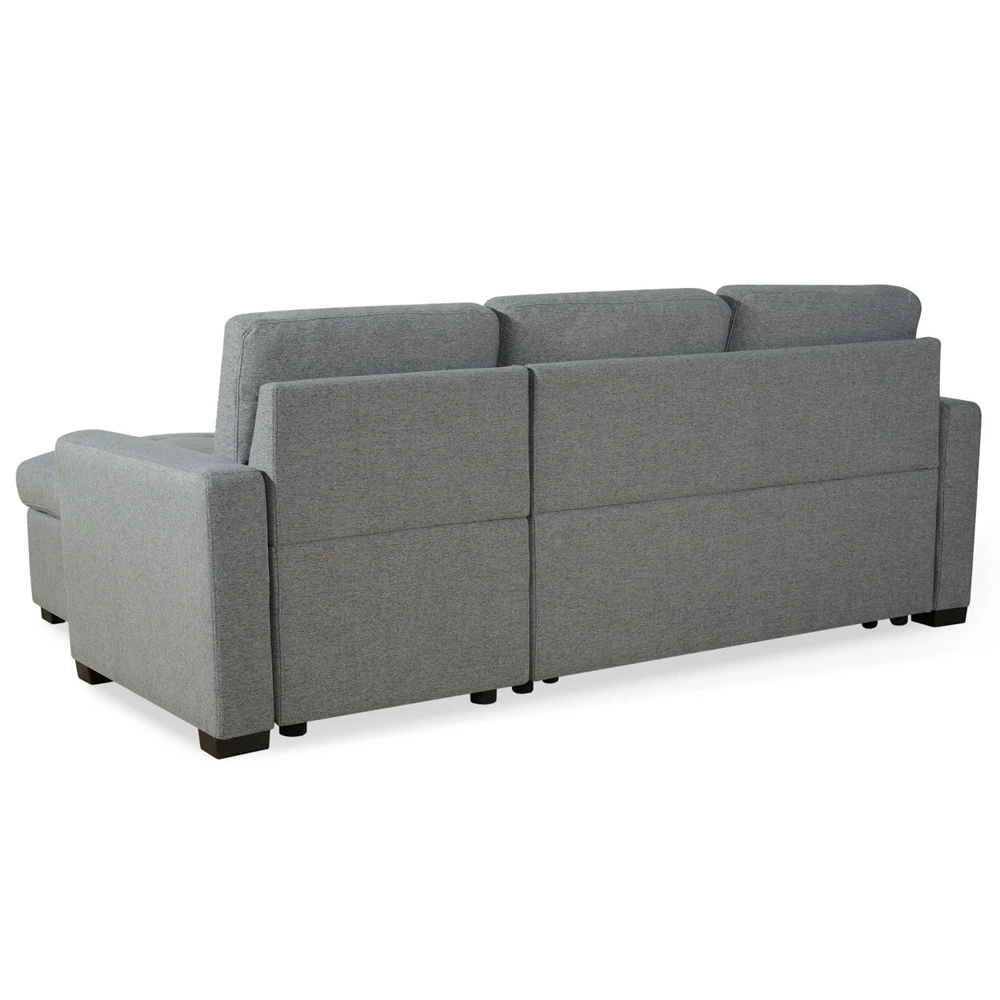 Aldersyde Fabric Corner Sofa Bed In Grey