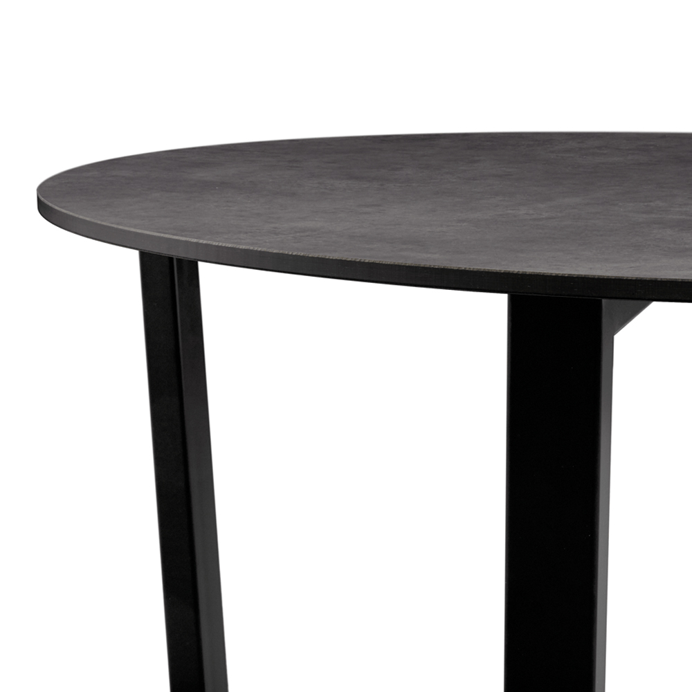 Aldgate Small Wooden Dining Table In Anthracite