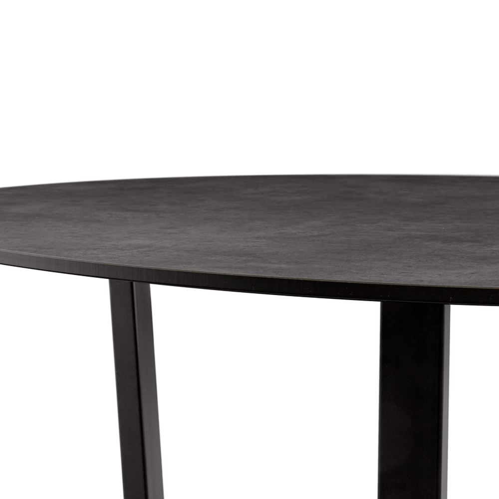 Aldgate Small Wooden Dining Table In Anthracite
