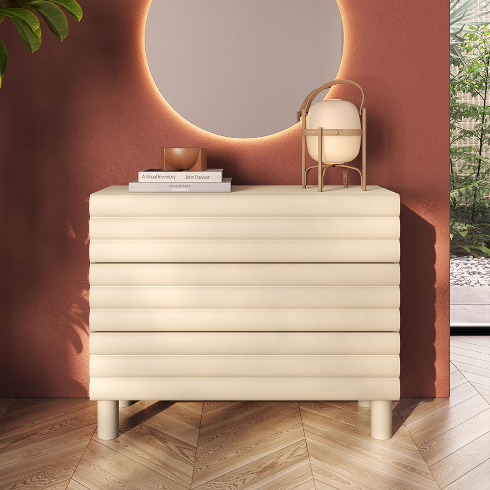Aldria Wooden Chest Of 3 Drawers in Talco