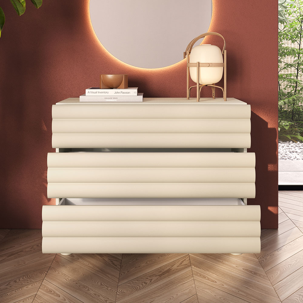 Aldria Wooden Chest Of 3 Drawers in Talco