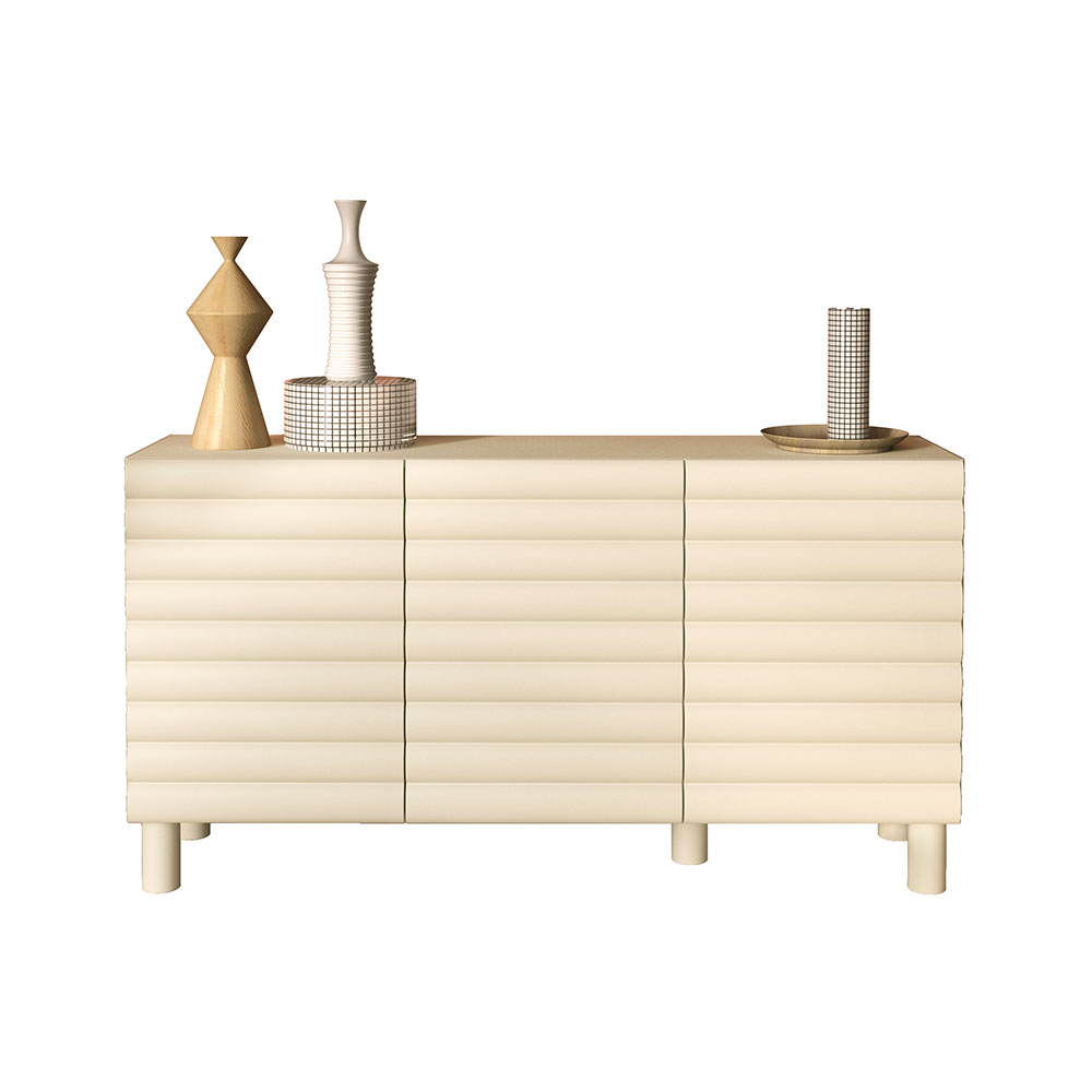 Aldria Wooden Sideboard with 3 Doors in Talco