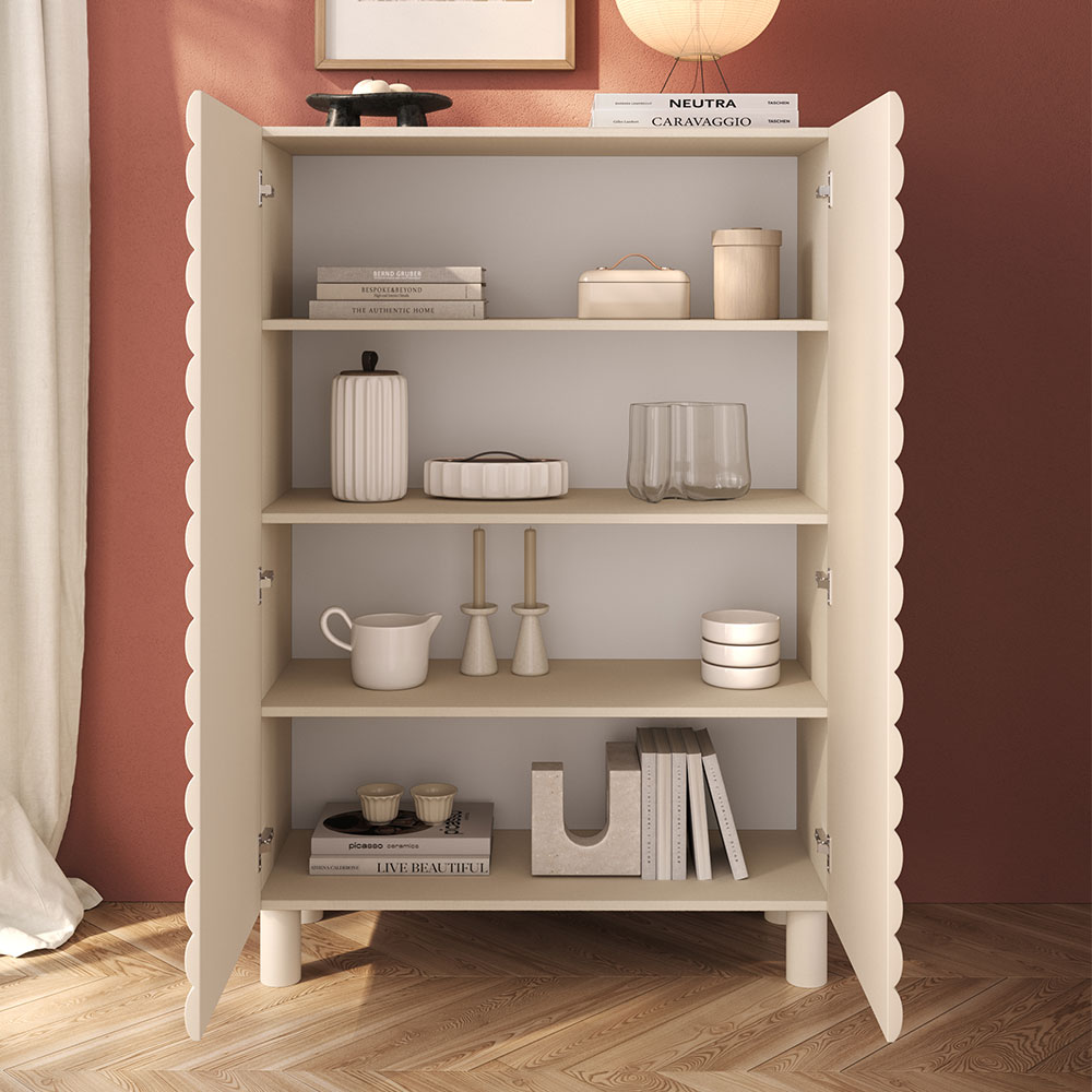 Aldria Wooden Storage Cabinet with 2 Doors in Talco