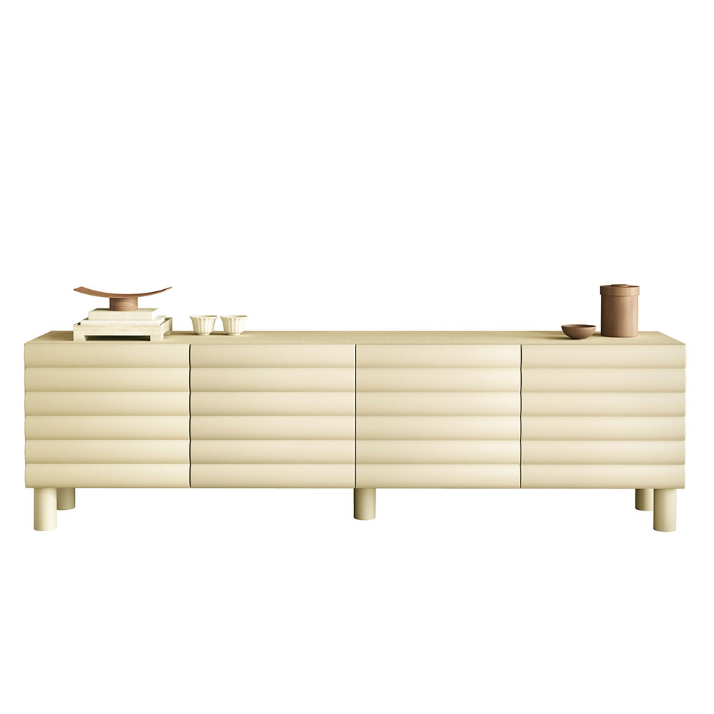Aldria Wooden TV Stand with 4 Doors in Talco
