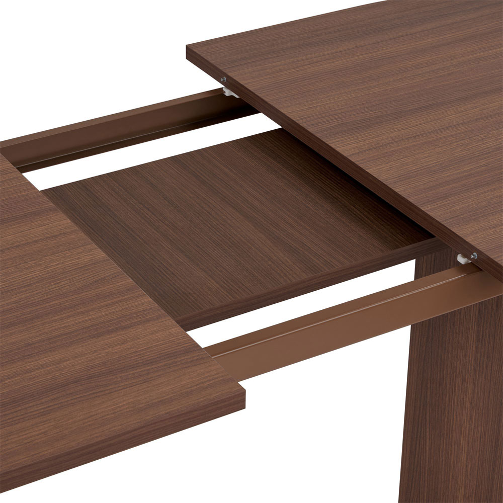 Aleria Wooden Extending Dining Table with 6 Chairs in Walnut and Green