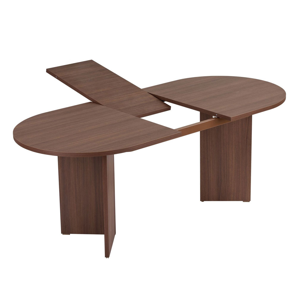 Aleria Wooden Extending Dining Table with 6 Chairs in Walnut and White