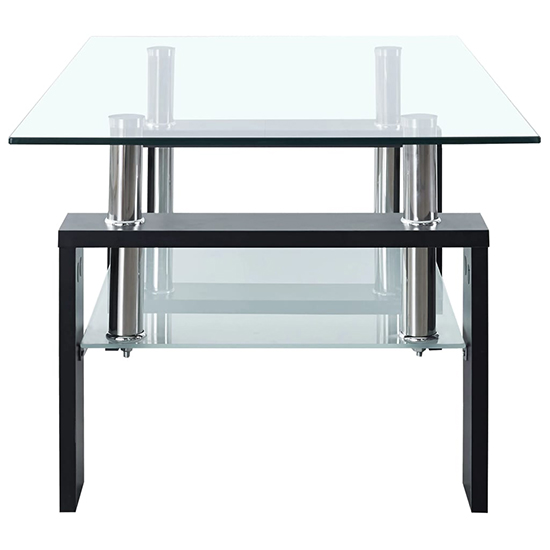 Aleron Clear Glass Coffee Table With Black Wooden Legs_3