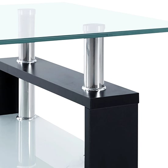 Aleron Clear Glass Coffee Table With Black Wooden Legs_5