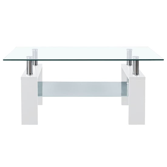 Aleron Clear Glass Coffee Table With White Wooden Legs_2