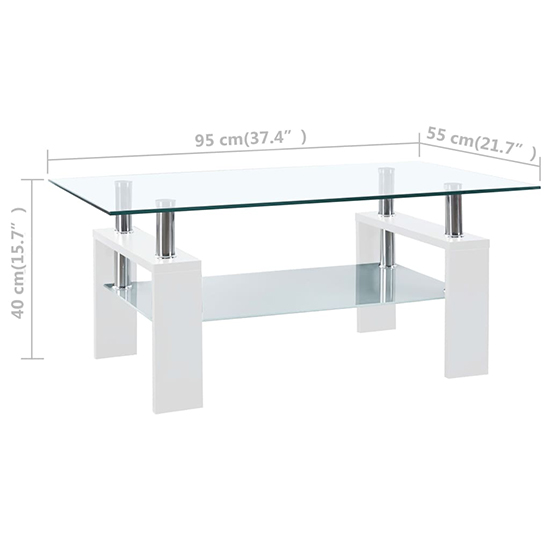 Aleron Clear Glass Coffee Table With White Wooden Legs_6