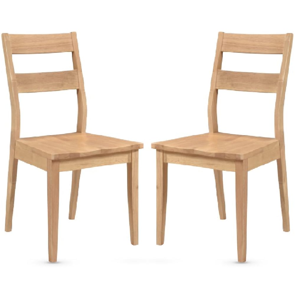 Alesund Oak Wooden Dining Chairs In Pair