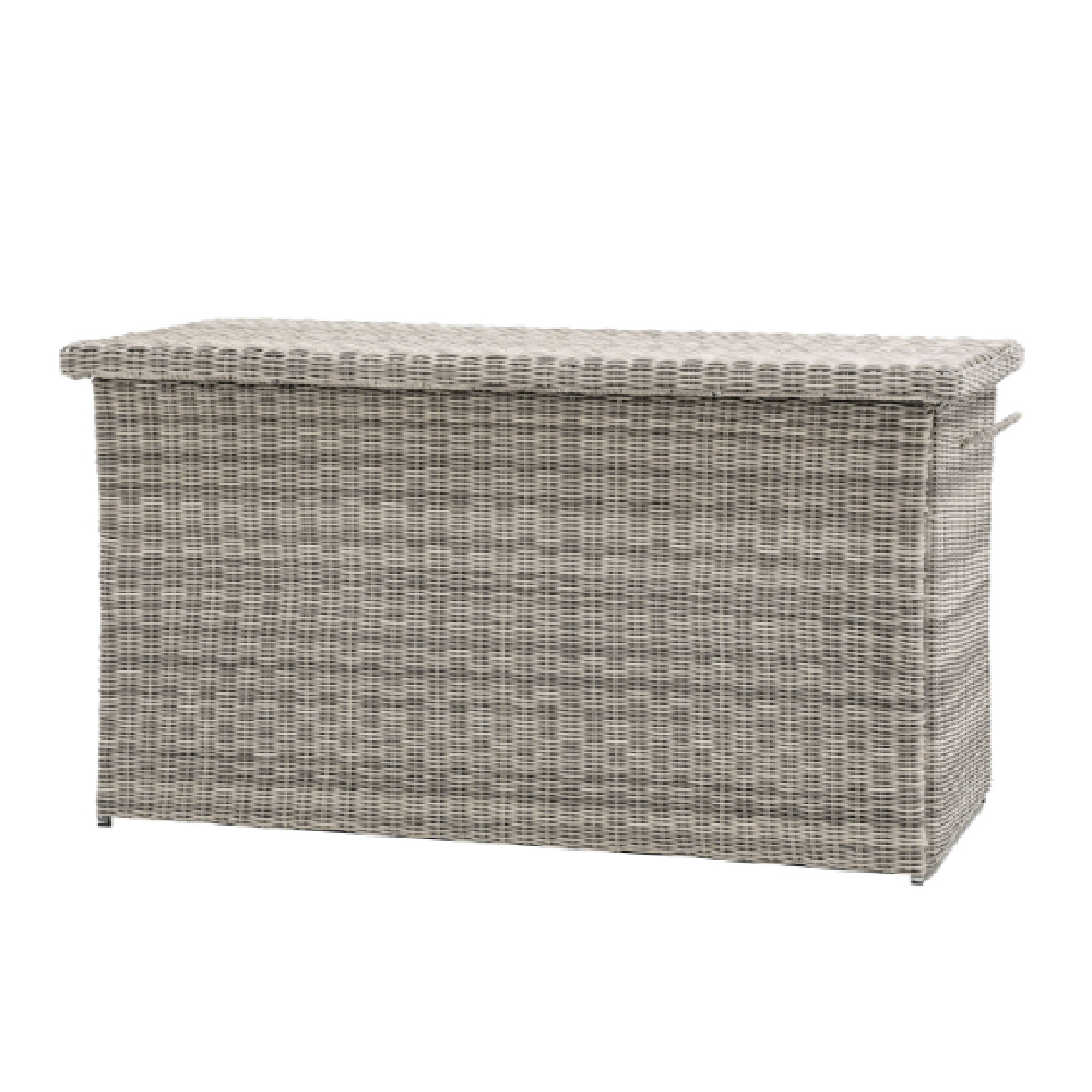 Alesund Outdoor Rattan Storage Box In Grey