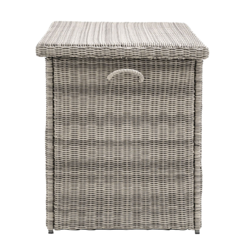 Alesund Outdoor Rattan Storage Box In Grey