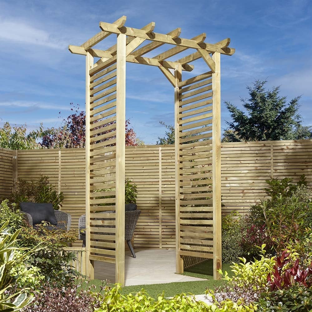 Alesund Wooden Garden Arch In Natural