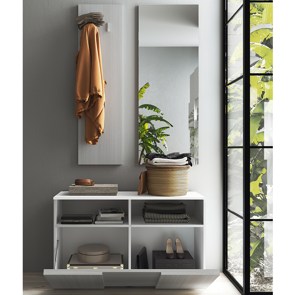 Aleta Wooden Hallway Furniture Set In Eucaliptus Oak