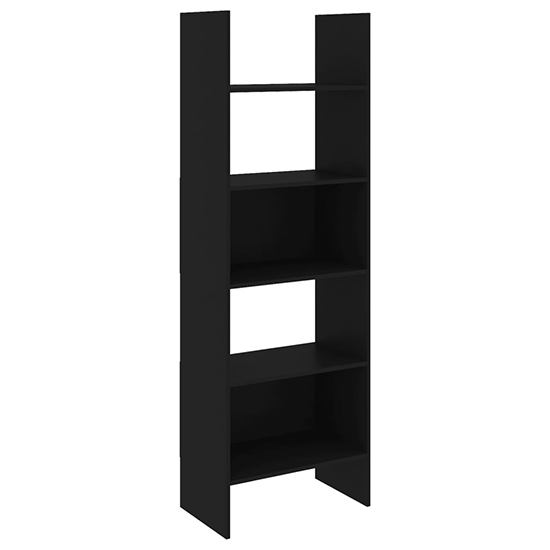 Alev Wooden Bookcase With 5 Shelves In Black