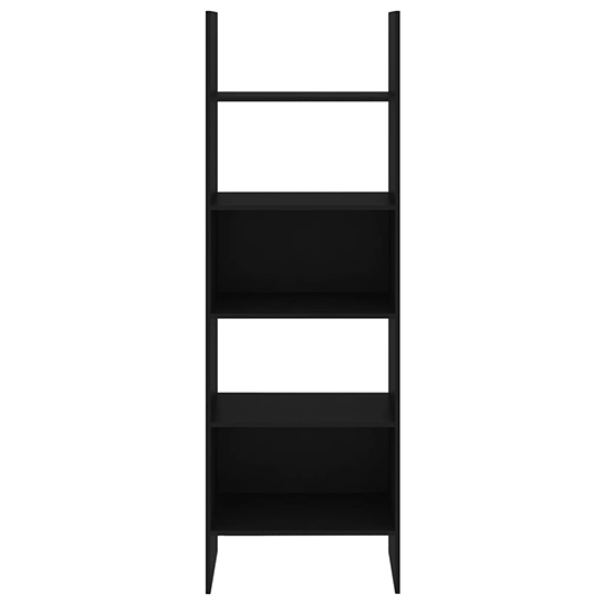 Alev Wooden Bookcase With 5 Shelves In Black