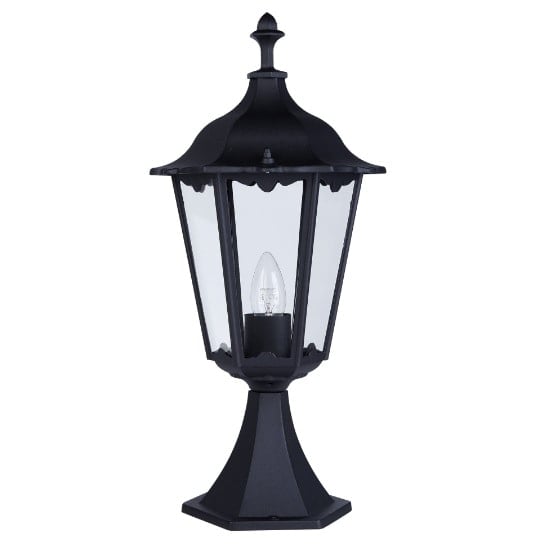 Read more about Alex outdoor post lamp in black with clear glass