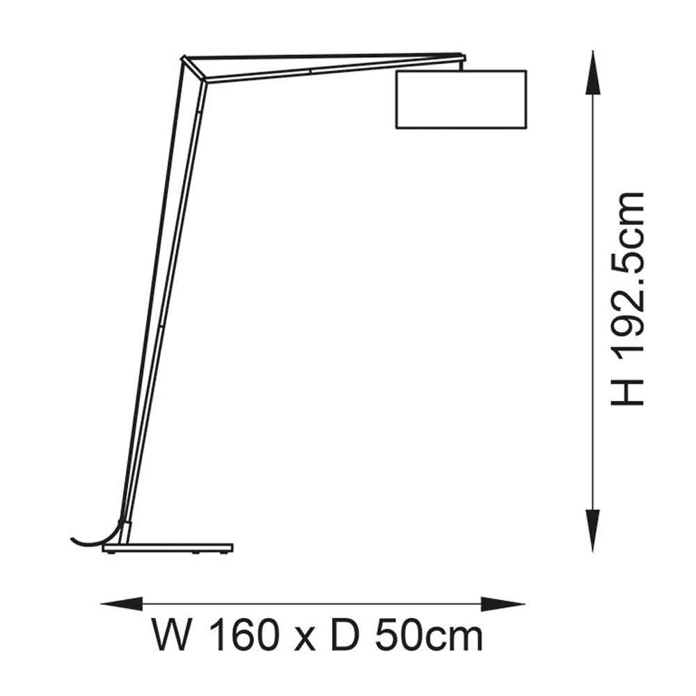 Alexandria Black Fabric Shade Floor Lamp With Matt Nickel Frame
