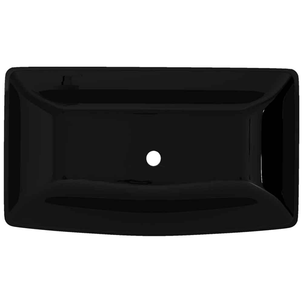 Alexandria Rectnagular Countertop Basin Without Waste 710mm Wide 1TH - Black