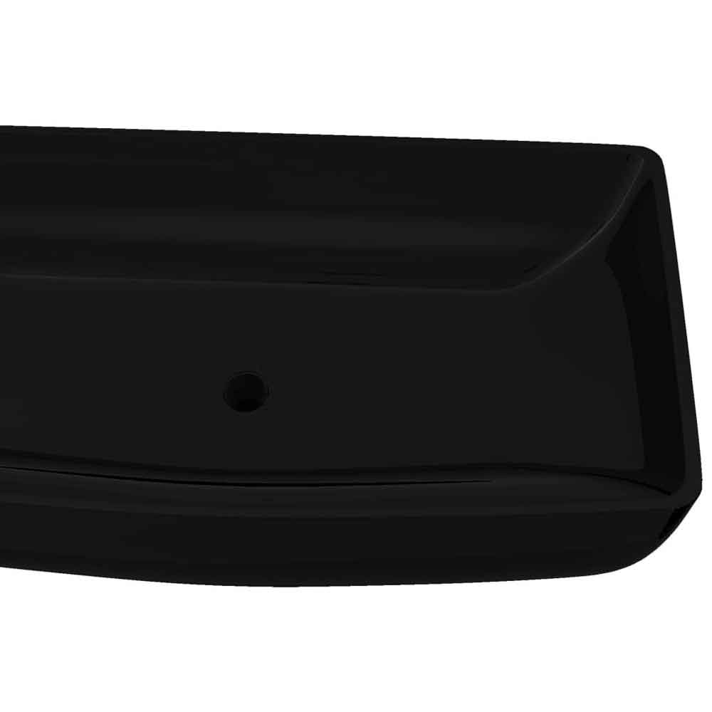 Alexandria Rectnagular Countertop Basin Without Waste 710mm Wide 1TH - Black