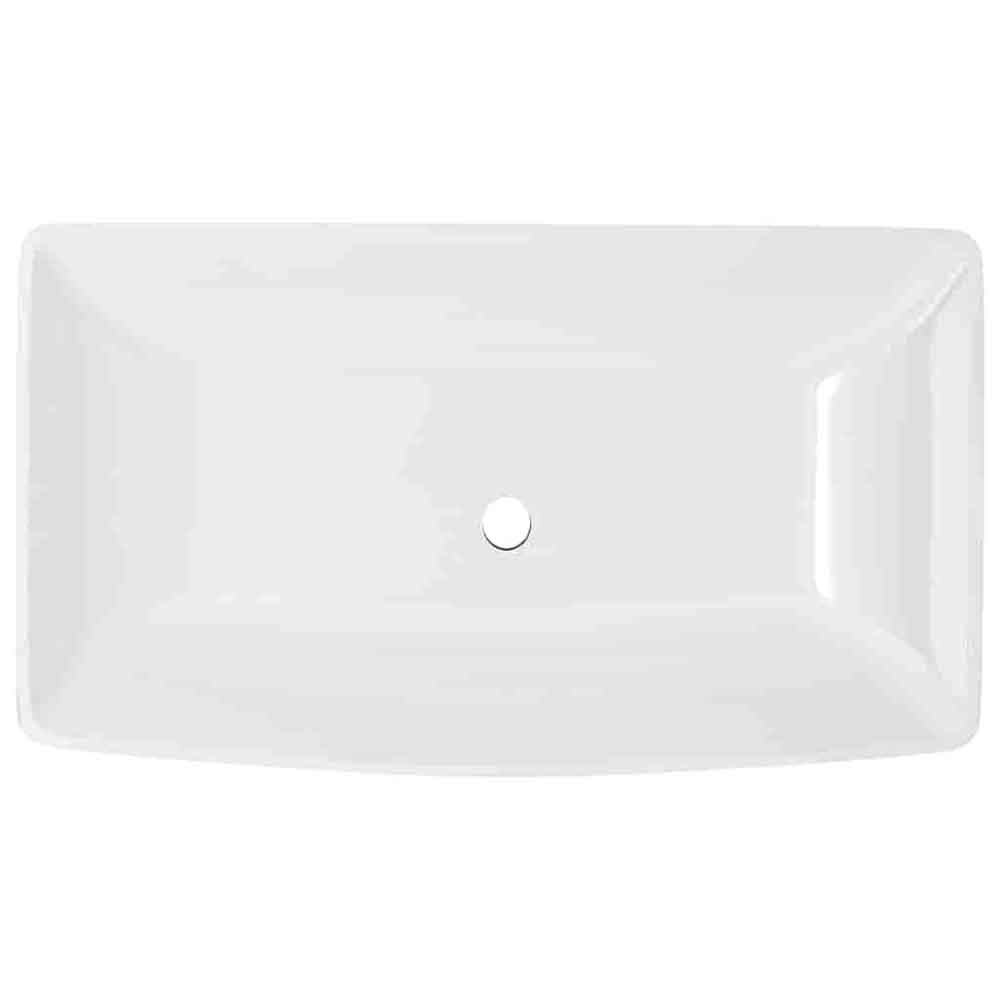 Alexandria Rectnagular Countertop Basin Without Waste 710mm Wide 1TH - White