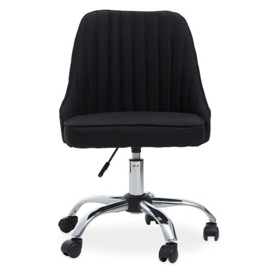 Alexei Fabric Home And Office Chair With Chrome Base In Black_2