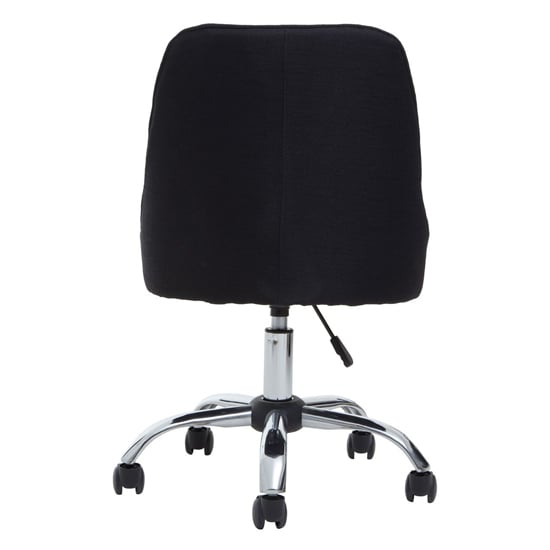 Alexei Fabric Home And Office Chair With Chrome Base In Black