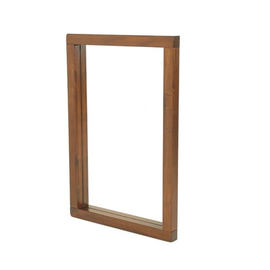 Alexis Wooden Wall Mirror Rectangular In Dark Acacia Wood Furniture In Fashion
