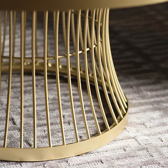Alexxis Round Glass Top Coffee Table In Champagne