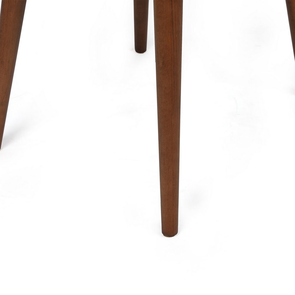 Alfa Anthracite Velvet Dining Chairs with Walnut Legs in Pair