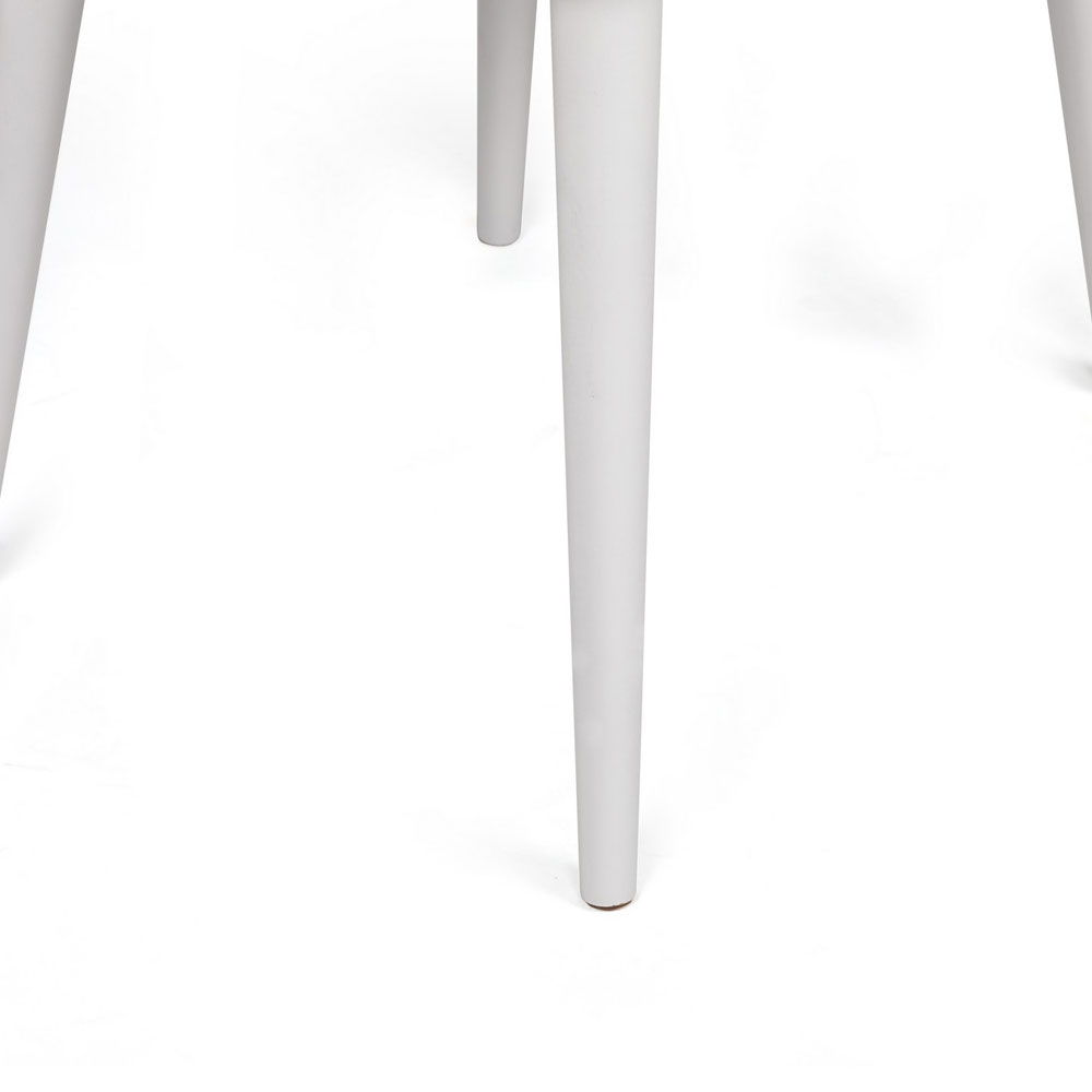 Alfa Anthracite Velvet Dining Chairs with White Legs in Pair
