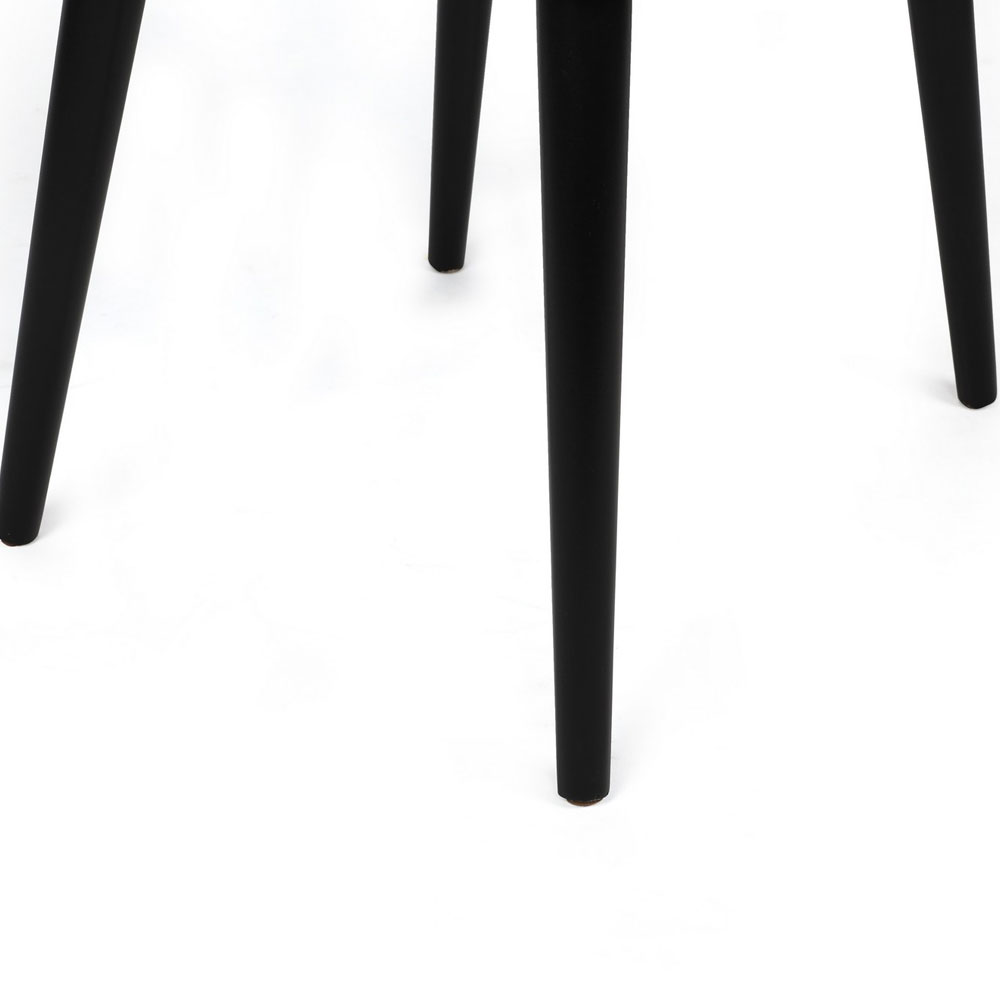 Alfa Brown Velvet Dining Chairs with Black Legs in Pair