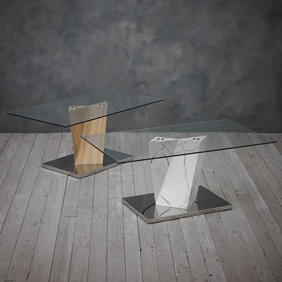 Alfa Clear Glass Coffee Table With Oak Effect Base_3