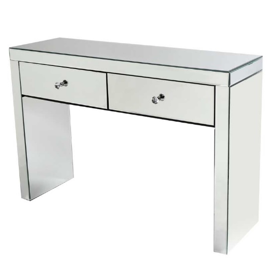 Alfredo Modern Mirrored Rectangular Console Table Sale