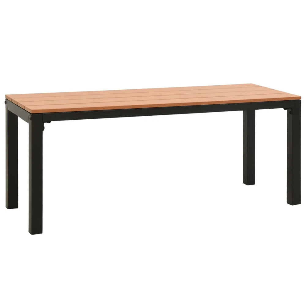Alfresco Outdoor Metal Garden Bench in Brown