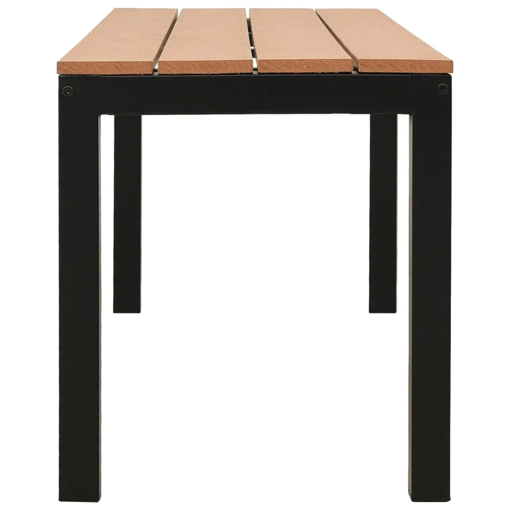 Alfresco Outdoor Metal Garden Bench in Brown