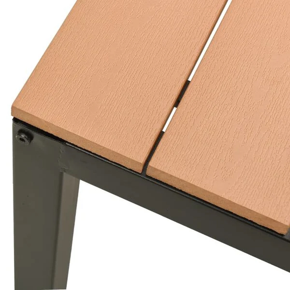 Alfresco Outdoor Metal Garden Bench in Brown