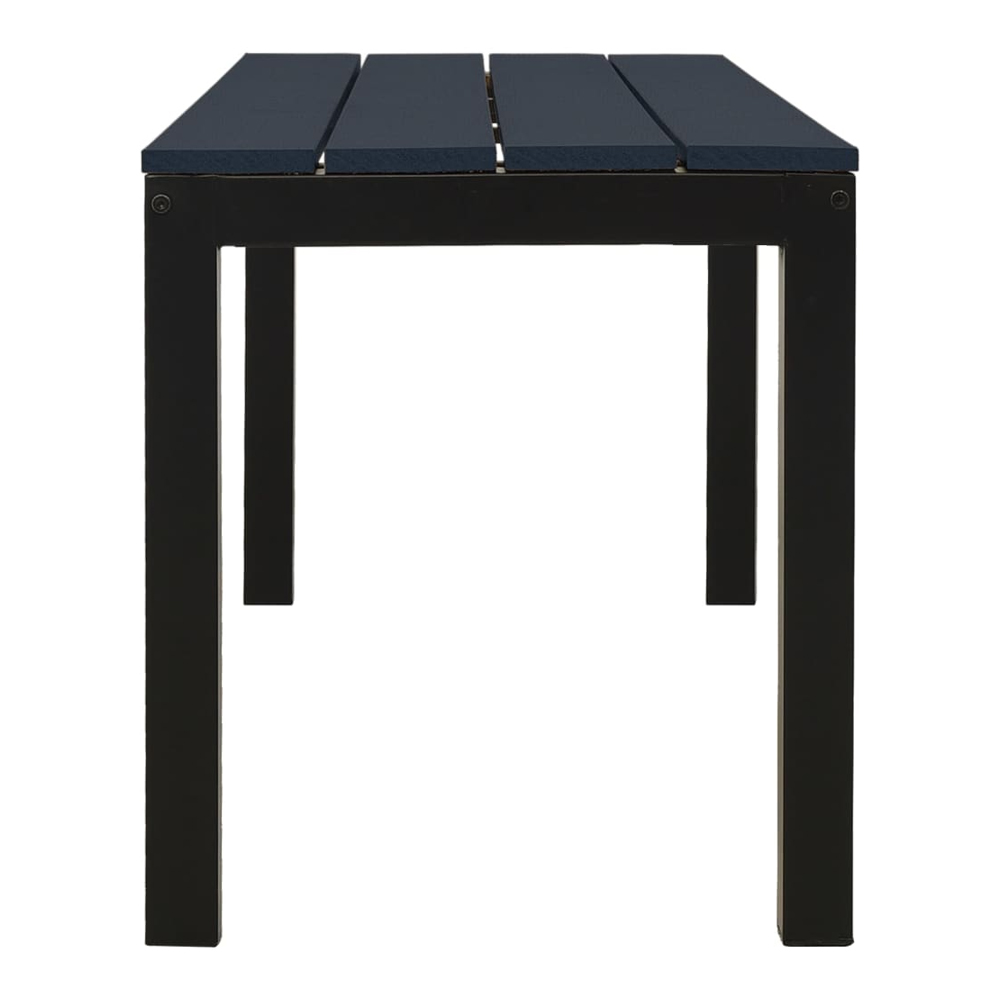 Alfresco Outdoor Metal Garden Bench in Black