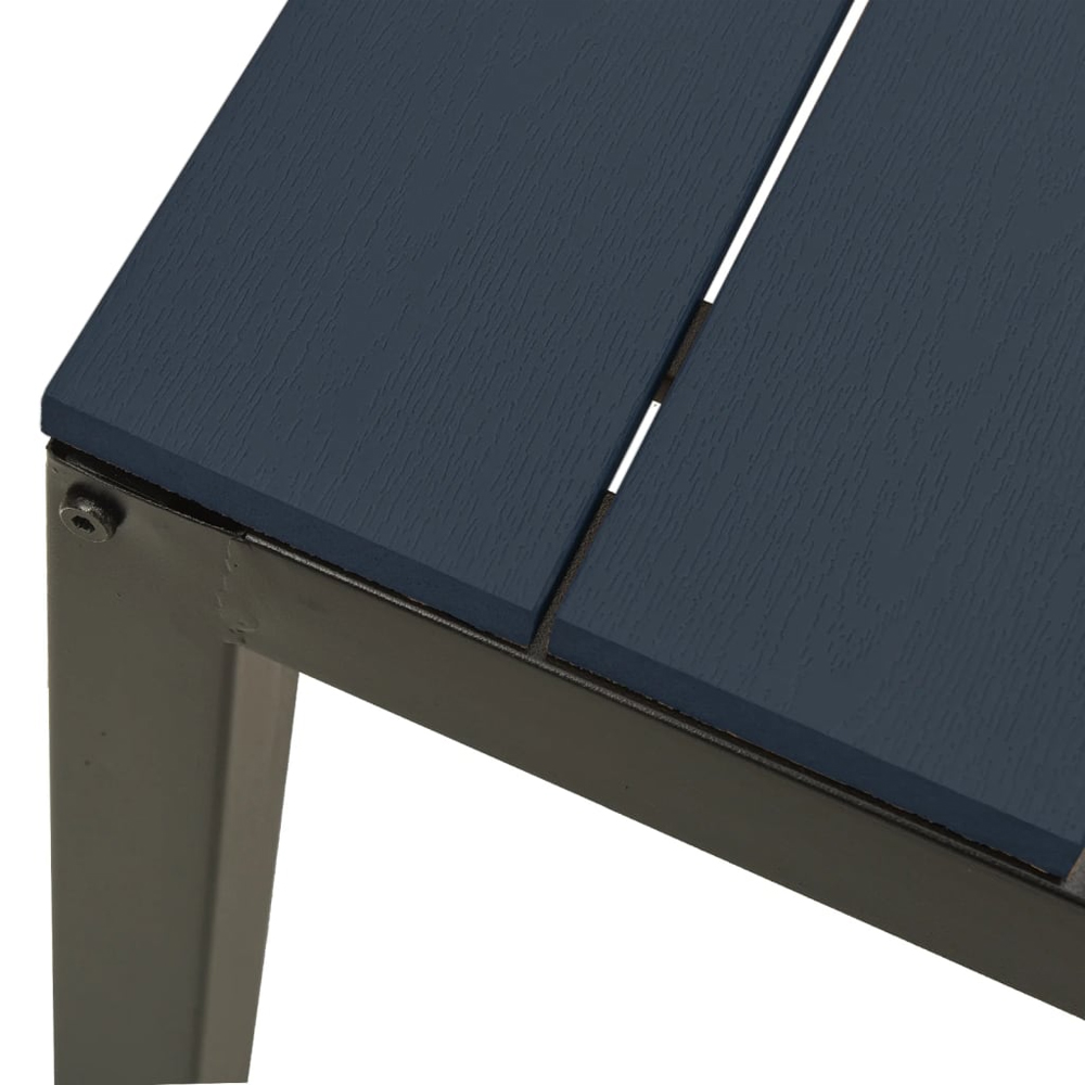 Alfresco Outdoor Metal Garden Bench in Black