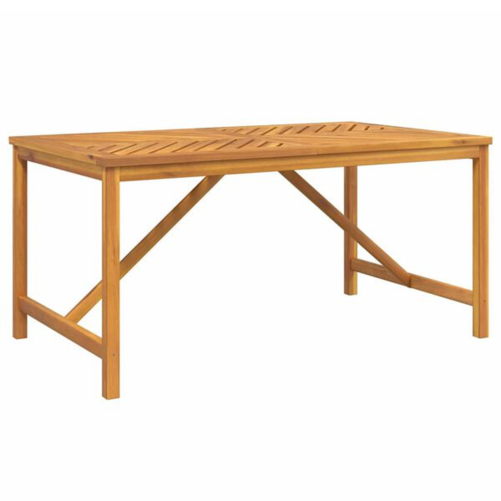 Alfresco Outdoor Acacia Wood 150cm Dining Table with 2 Chairs 2 Bench in Brown