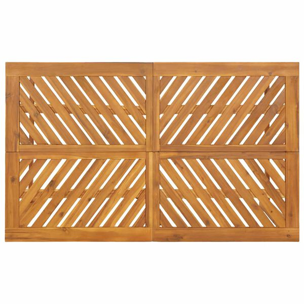 Alfresco Outdoor Acacia Wood 150cm Dining Table with 2 Chairs 2 Bench in Brown